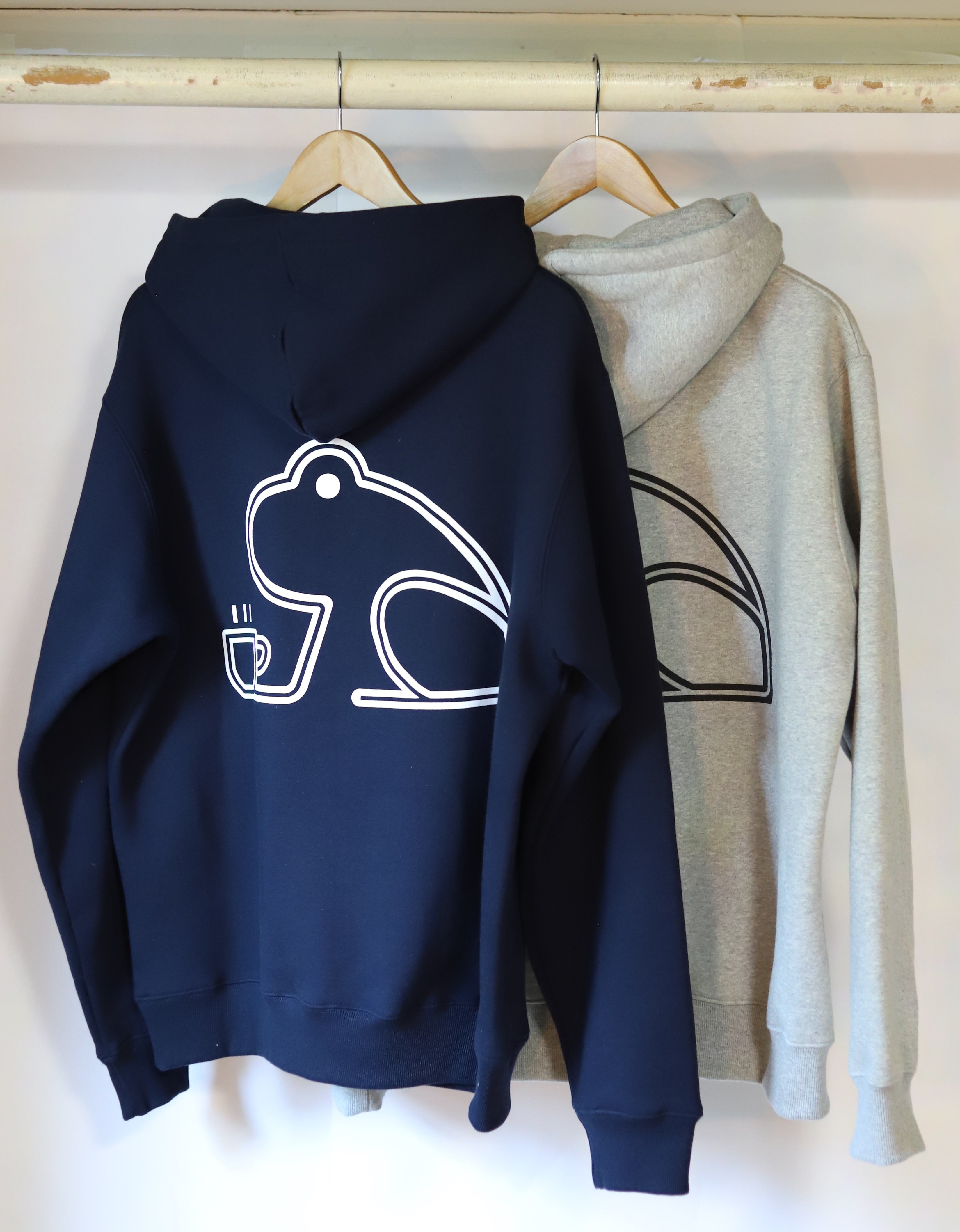 Navy Frog Hoodie